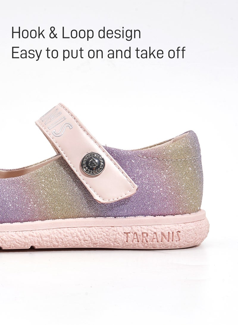 تارانيس أحذية أطفال تارانيس للبنات، أحذية جلدية لامعة وملونة بتصميم أميرة - Image 5