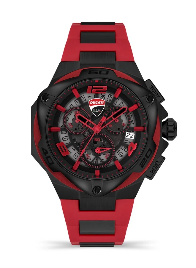 Ducati Corse Ducati Motore Red Silicon Watch For Men Water Resistant 10 Atm - DTWGO0000307