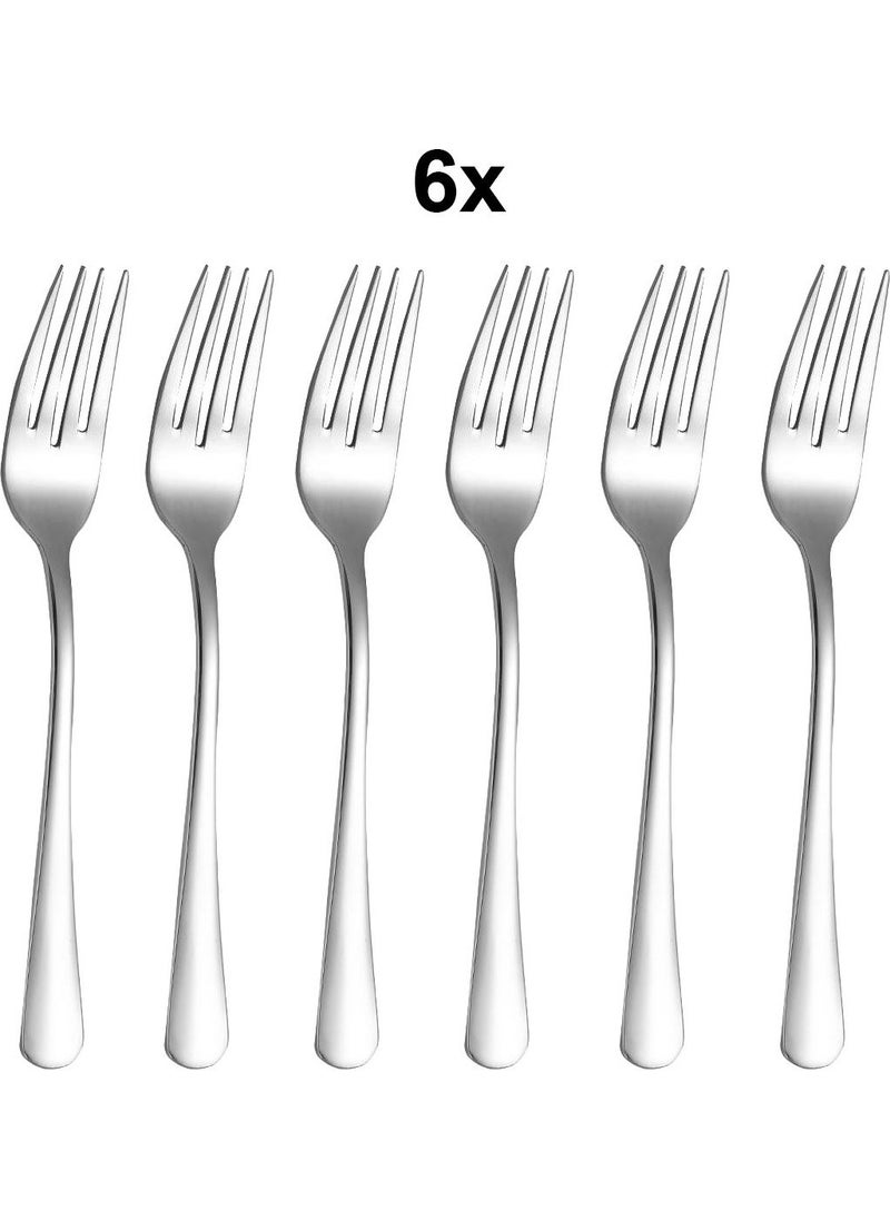 1010 Steel 6 Pieces 19 cm Silver Color Table Fish Fork CIN743BY-6 - pzsku/Z452B9274F014EF8176BCZ/45/_/1725794405/3f3dc75c-2a03-4bde-b8bf-111c9545daff