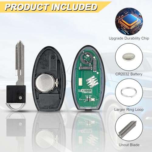 Vurkcy Key Fob Replacement for 2016 2017 2018 Nissan Altima Maxima Infiniti QX60 Q50/ 17 18 Q60 Car Keyless Entry Remote Control, KR5S180144014, 5 Btn - Image 5