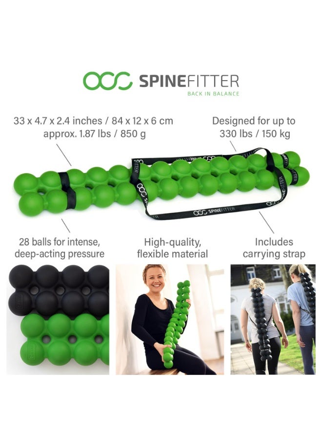 سيسيل SISSEL Spinefitter® أخضر – مدلك للظهر والتوازن، يخفف التوتر والانسدادات، مدرب للظهر لإرخاء العمود الفقري، مثالي للبيلاتس واليوغا والاستخدام المنزلي - Image 3