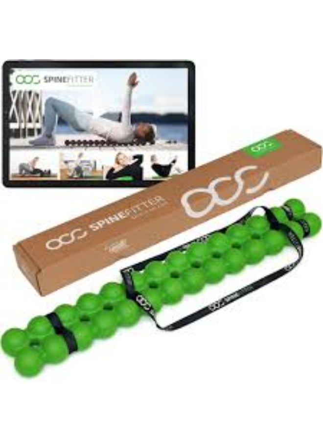 سيسيل SISSEL Spinefitter® أخضر – مدلك للظهر والتوازن، يخفف التوتر والانسدادات، مدرب للظهر لإرخاء العمود الفقري، مثالي للبيلاتس واليوغا والاستخدام المنزلي - Image 2