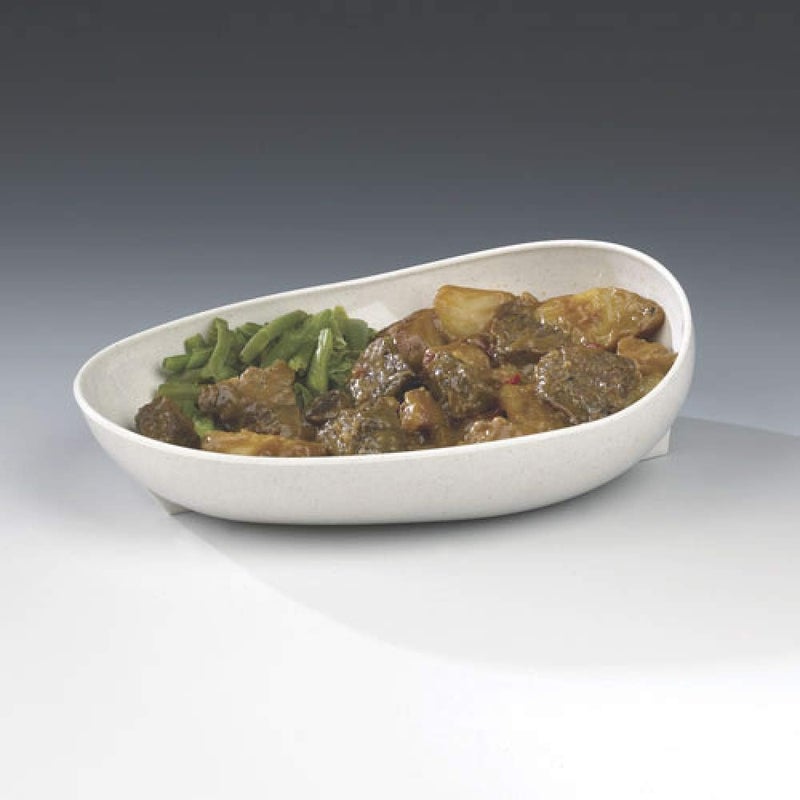 SP Ableware Skidtrol® Scooper Dish with Non-Skid Base - Sandstone (745371000) - Image 2