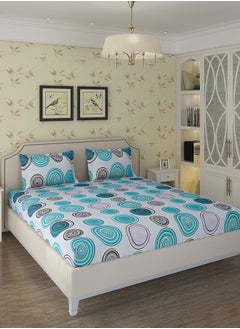 Status Contract Spring Summer Collection-Cotton Rich Double Bedsheet with 2 Pillow Covers for Bed Room, Home, Hotel-120 GSM, 210 X 215 Cm  - Image 2