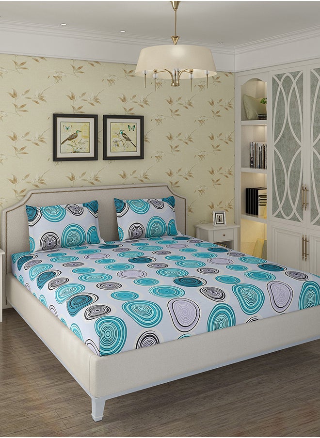 Status Contract Spring Summer Collection-Cotton Rich Double Bedsheet with 2 Pillow Covers for Bed Room, Home, Hotel-120 GSM, 210 X 215 Cm  - Image 2