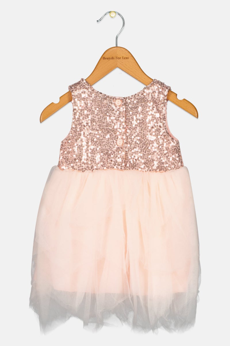 English Laundry Toddlers Girl Sequin Partywear Dress, Pink - Image 3