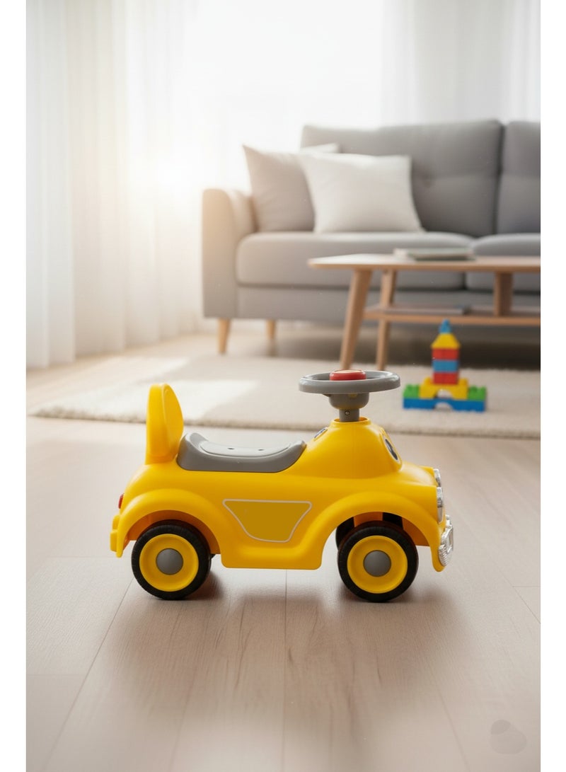 متجر 7 سيارة ركوب للأطفال بتصميم كرتوني – لعبة ركوب دفع بعجلات قوية ومقود صوت – تناسب الأولاد والبنات من عمر سنة  – لعبة تعليمية وترفيهية لتقوية التوازن وتنمية المهارات الحركية - Image 4