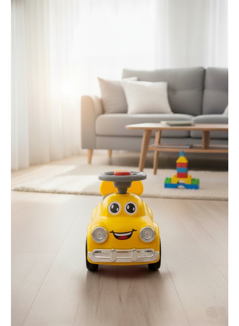 متجر 7 سيارة ركوب للأطفال بتصميم كرتوني – لعبة ركوب دفع بعجلات قوية ومقود صوت – تناسب الأولاد والبنات من عمر سنة  – لعبة تعليمية وترفيهية لتقوية التوازن وتنمية المهارات الحركية - Image 3