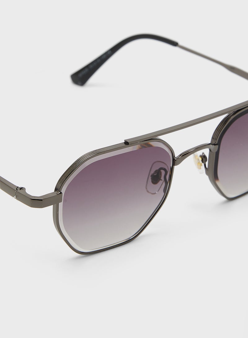 سفنتي فايف نظارات شمسية كاجوال مربعة بتصميم الطيار - Image 3