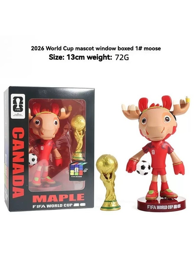 FIFA This set includes World Cup mascot statues and a three-in-one soccer toy (Canadian moose, Mexican jaguar, and American eagle), making it perfect for tabletop display. It's a highly memorable gift and a valuable collectible. - Image 3