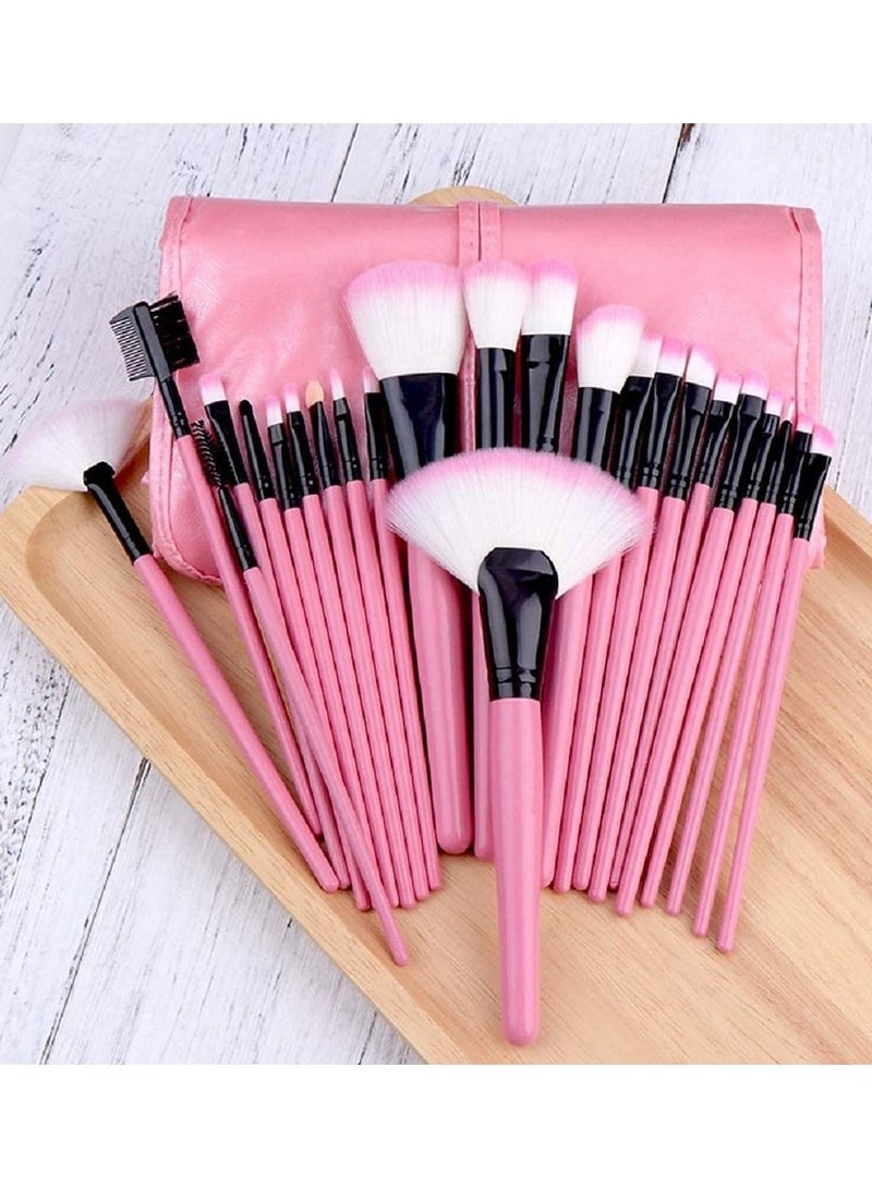 ORiTi Makeup Brush Set 24pcs Wood Handle Essential Makeup Kit - Image 2