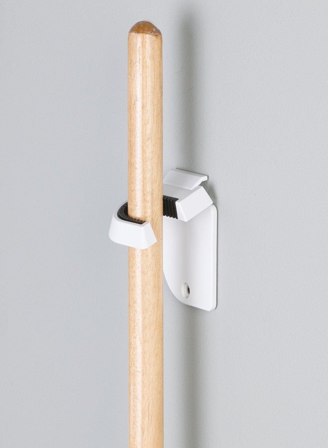 InterDesign Broom/Mop Holder, White, Set of 2 - Image 2