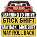 TOTOMO Learning to Drive Stick Shift Stay Back May Roll Back Car Magnet Reflective Bumper Magnet Sticker for New Manual Transmission Learners EyeCatching Design - Image 2