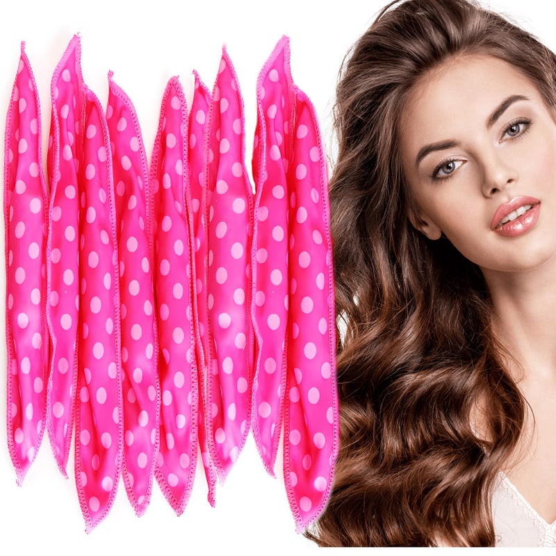 AHSNYLC Satin Sponge Hair-Rollers for Women - 9Pcs Soft Foam Rollers to Sleep in, Heatless Overnight Curlers for Short/Long Hair, No Heat Hair Curlers with Dent-Free Satin Surface - Image 1