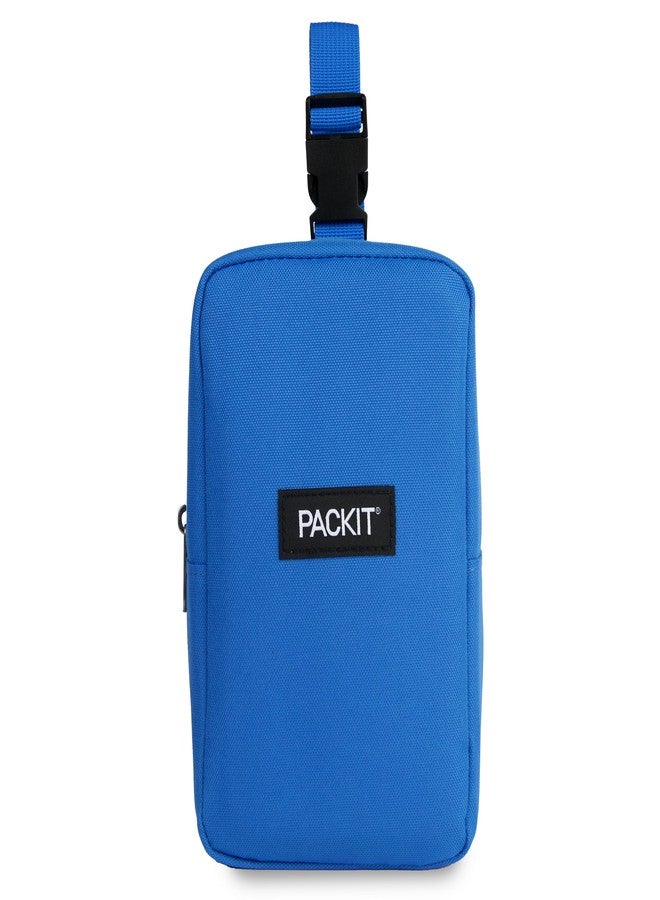 باكيت علبة وجبات خفيفة عمودية قابلة للتجميد من PackIt، لون أزرق سماوي، مصنوعة بتقنية ECOFREEZE، قابلة للتجميد بالكامل، قابلة للطي، قابلة لإعادة الاستخدام، مزودة بمقبض علوي قابل للإغلاق وتصميم تعبئة علوية، مثالية للوجبات الخفيفة سريعة التلف أثناء التنقل - Image 5