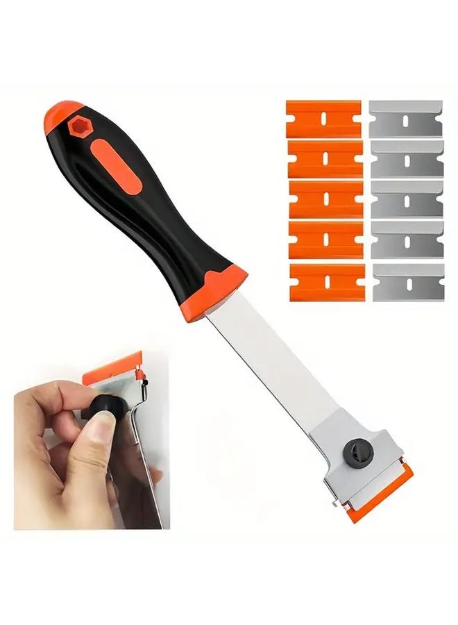 11 Pcs Multi Function Stainless Steel Scraper Set With Replacement Blades - Image 2