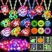 Grastfu 78 PCS Halloween Party Favors for Kids Halloween Glow in The Dark Toys Bulk Light Up Rotating Necklaces Bracelet LED Rings Halloween Treats for Classroom Prizes Goodie Bag Fillers Trick or Treat Toy - Image 3