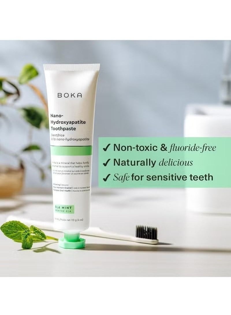 BOKA Boka Nano Hydroxyapatite toothpaste Ela Mint Flavor, 4 Fl Oz - Image 2