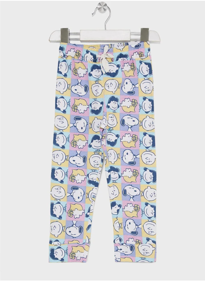 Urban Haul Kids Snoopy Printed T-Shirt & Pyjama Set