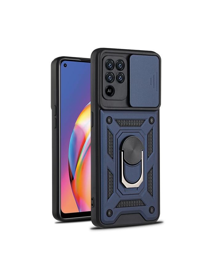 اس-توب جراب لهاتف OPPO A94 بتصميم غطاء كاميرا منزلق مصنوع من مادة TPU+PC - Image 1