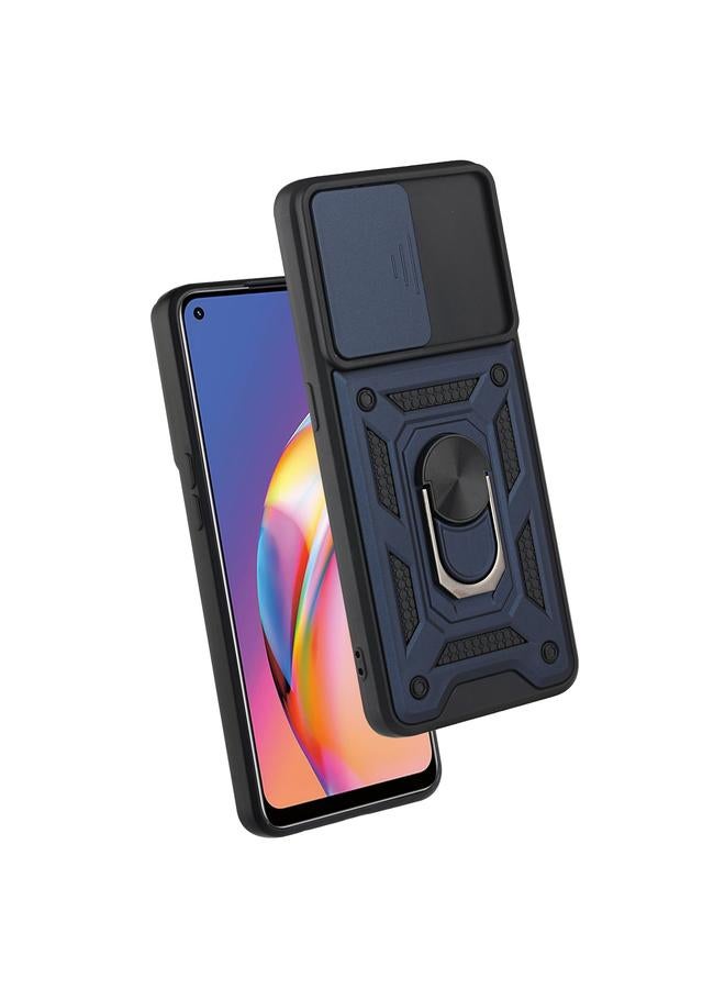 اس-توب جراب لهاتف OPPO A94 بتصميم غطاء كاميرا منزلق مصنوع من مادة TPU+PC - Image 2