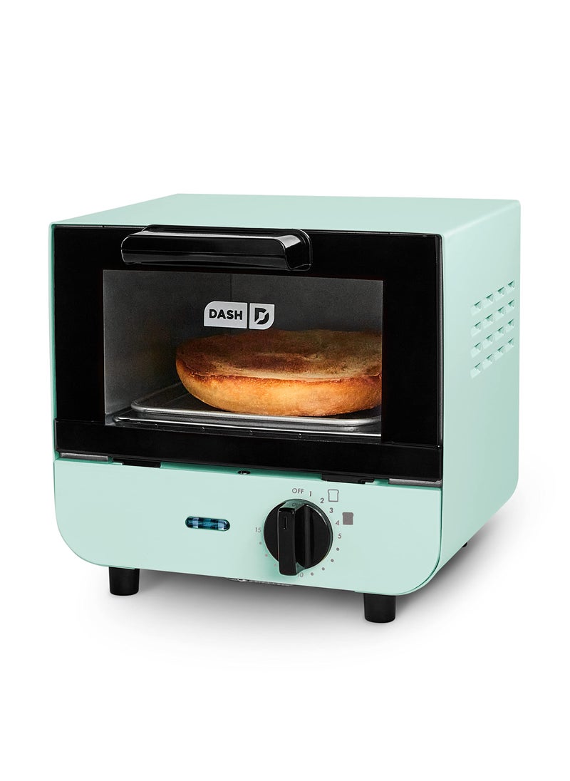 Dash DASH Mini Toaster Oven Cooker for Bread Bagels Cookies Pizza Paninis  More with Baking Tray Rack Auto Shut Off Feature  Aqua 