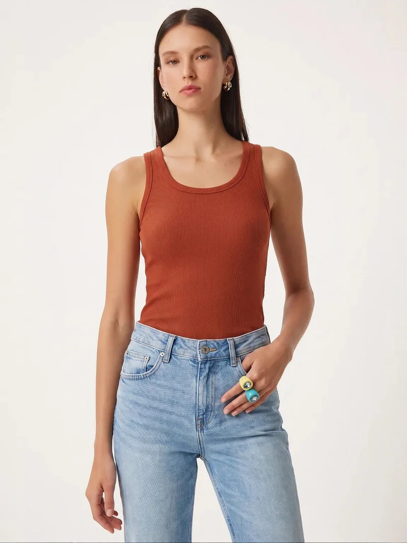 هابينس اسطنبول ISTANBUL Fitted U Collar Knitted 2- Pack Tank Top