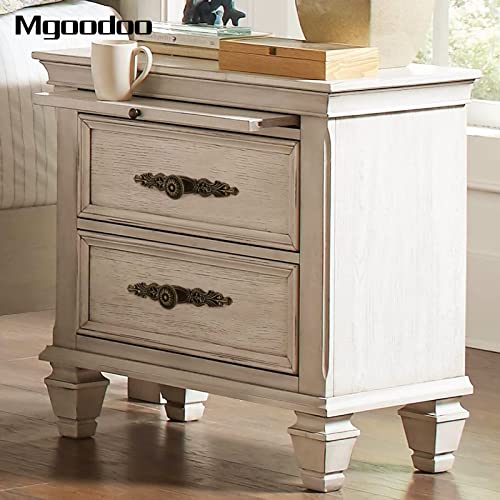 Mgoodoo 6.7" Knobs Handles with Plate, 5PCS Vintage Antique Bronze Door Handle Furniture Knobs Pull for Kitchen Cabinets Cupboard Closet with 30 Screws - Image 3