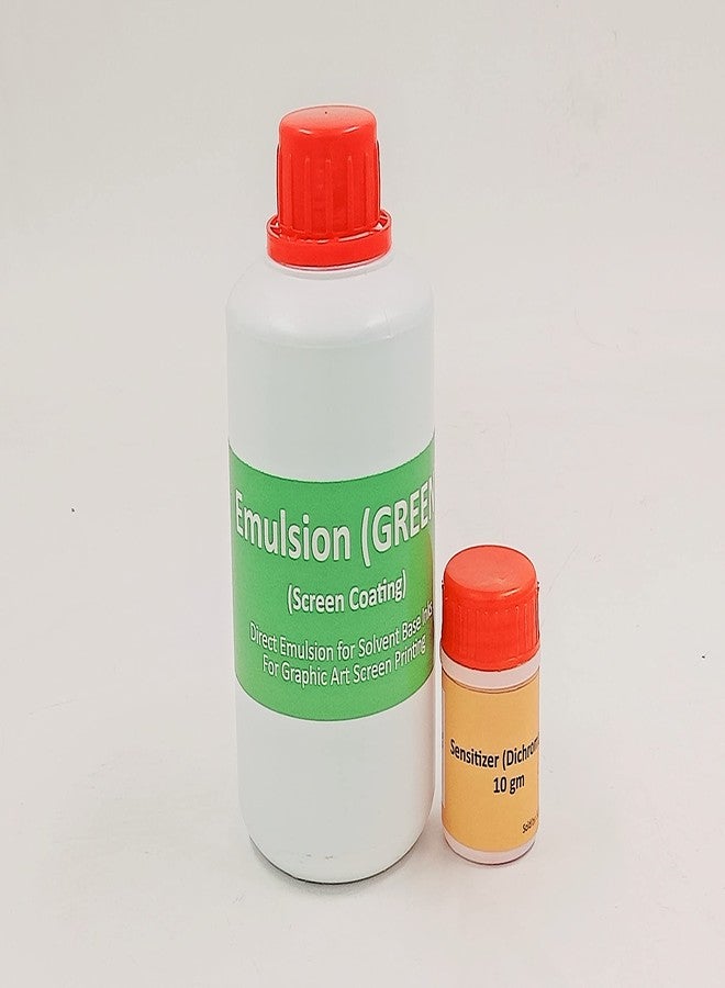 Sumikrafts Screen Printing Kit (Option 4) | Photo Emulsion Green 200gm + Sensitizer 10gm + 1m Nylon Mesh No.16 + Sumitex Reducer PC-007 200gm + 7" Squeezee + 2 Decoating Powder 5gm | DIY Fabric & Textile Printing - Image 2