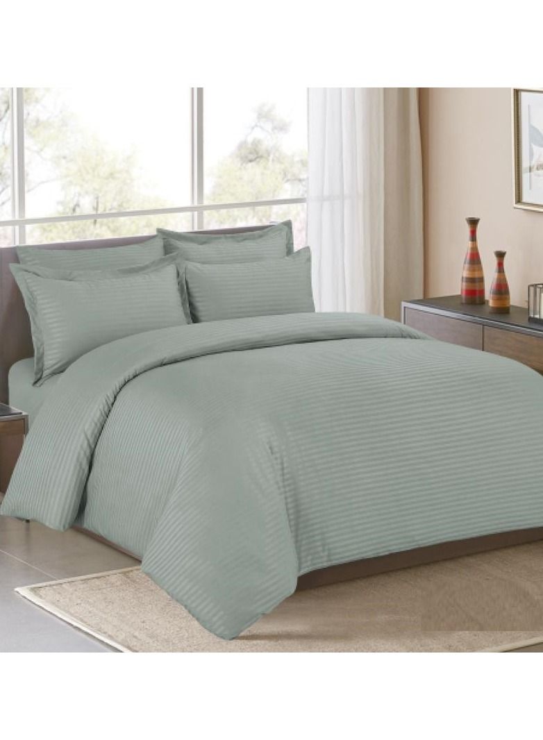 Hourse 4Piece Striped Hotel Comforter Set Hotel-012B - Image 1