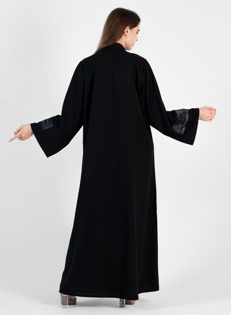 روزيت عباية تصميم تطريز أنيق مع رقبة عالية - Image 2