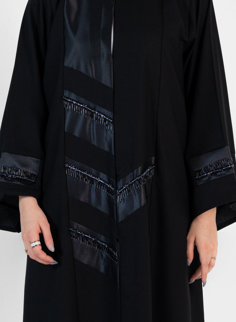 روزيت عباية تصميم تطريز أنيق مع رقبة عالية - Image 3