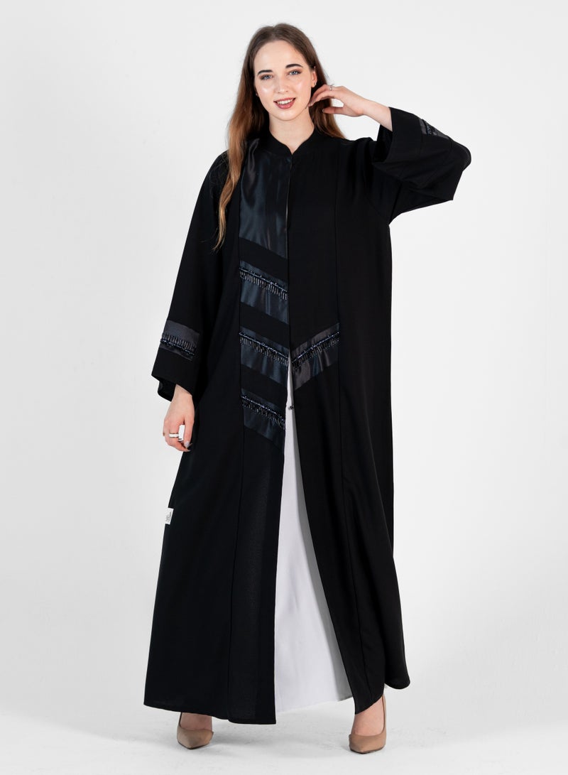 روزيت عباية تصميم تطريز أنيق مع رقبة عالية - Image 4