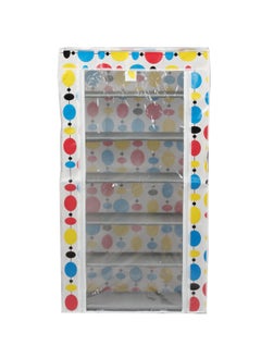 GTC GTC® Light Weight Foldable Shoe Shelves Storage Organizer for Home and Office (6 Layer) (White Oval)  - Image 1