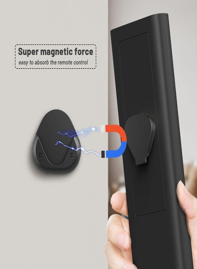 JUMEIHUI 6 Pack Magnetic Remote Control Holder Wall Mount,Convenient and Stylish TV Remote Organizer for Home Office School Supply Storage,No Drilling, Strong Magnet (Black) - Image 2