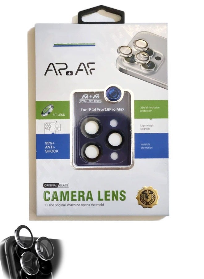 IPhone 16 Pro Max / IPhone 16 Pro Camera Protector with AR+AF - Black Color  - Image 1