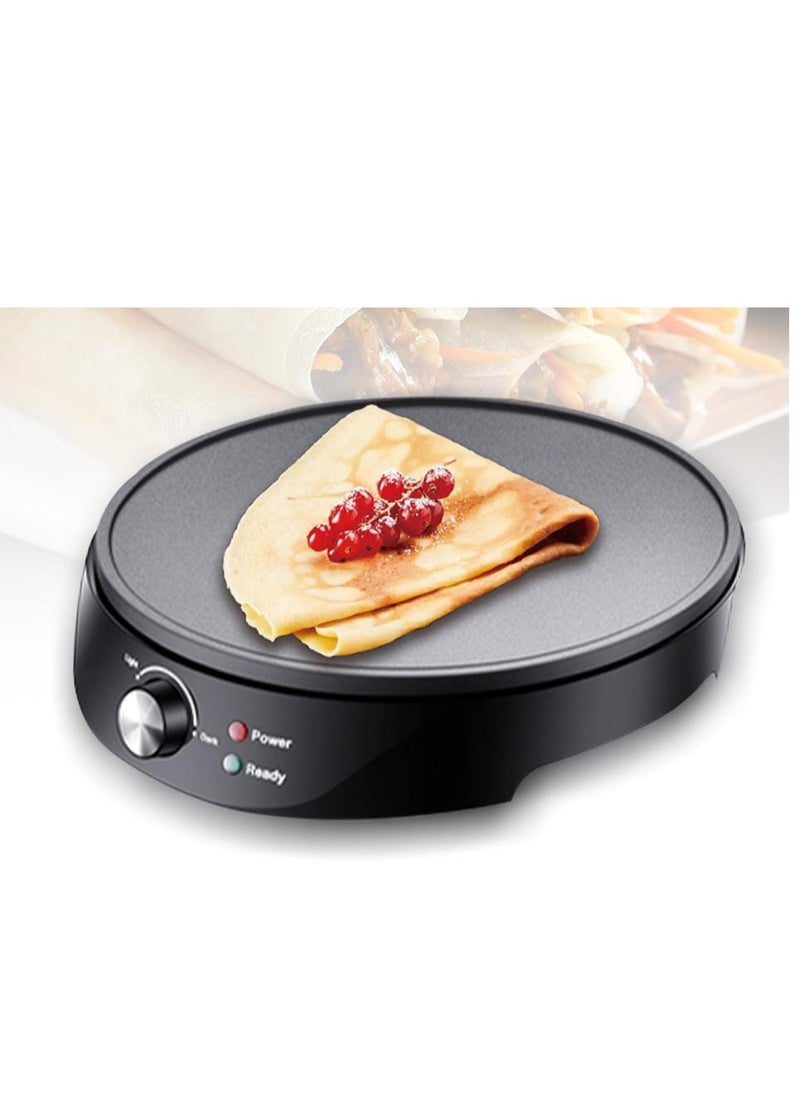 KROOS Electric crepe and pancake maker, 1200W, Black non-stick baking tray, perfect quick and delicious preparation, Model KR-5377  - Image 1