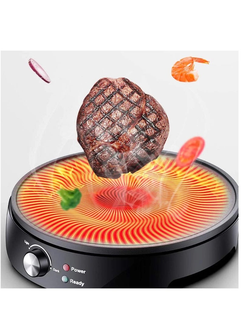 KROOS Electric crepe and pancake maker, 1200W, Black non-stick baking tray, perfect quick and delicious preparation, Model KR-5377  - Image 3