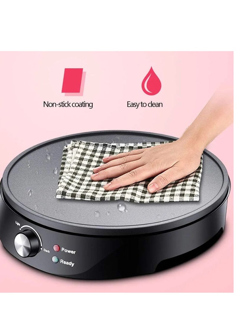 KROOS Electric crepe and pancake maker, 1200W, Black non-stick baking tray, perfect quick and delicious preparation, Model KR-5377  - Image 5