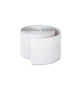 Sadaf Corrugated Border Rolls, White, 10cm x 7.5m  - Image 2