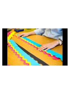 Sadaf Corrugated Border Rolls, White, 10cm x 7.5m  - Image 4
