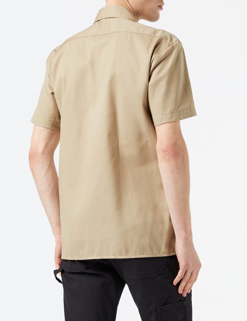 Dickies Men's Big and Tall Short Sleeve Work Shirt, Khaki, Small - Image 3