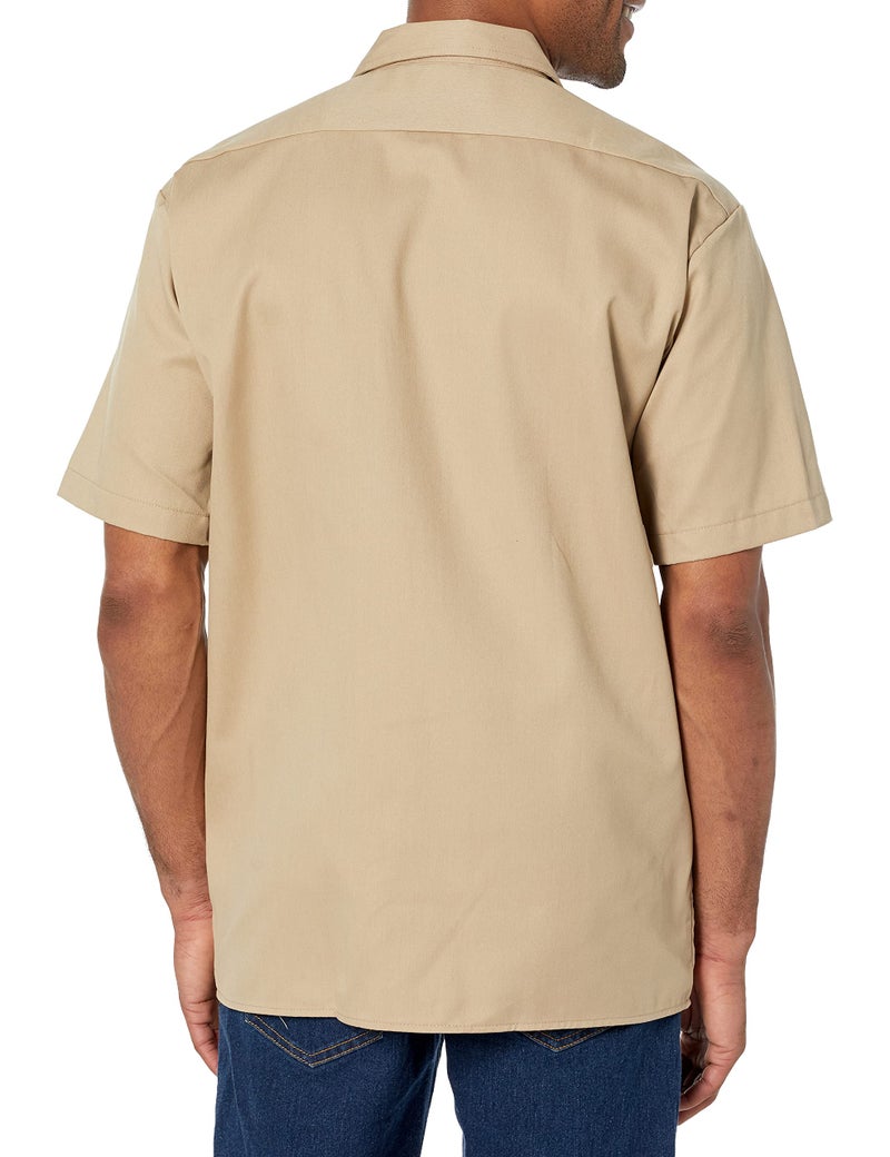 Dickies Men's Big and Tall Short Sleeve Work Shirt, Khaki, Small - Image 2