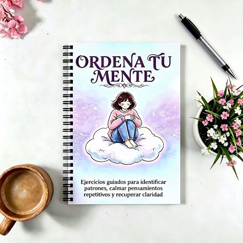 Spanish English Bilingual Reflection Cloud Notebook Gratitude Journal Breathing Exercise Overthinking Relief - Image 4