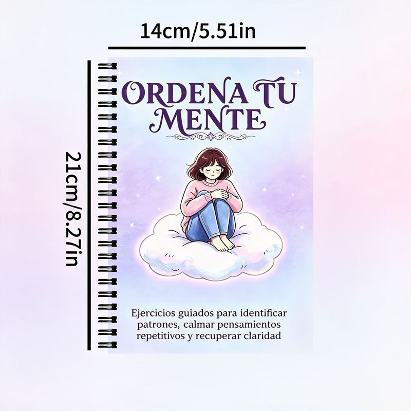 Spanish English Bilingual Reflection Cloud Notebook Gratitude Journal Breathing Exercise Overthinking Relief - Image 2