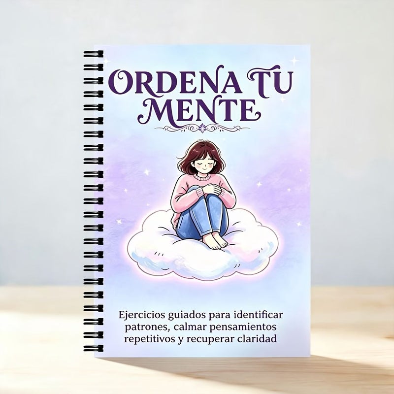 Spanish English Bilingual Reflection Cloud Notebook Gratitude Journal Breathing Exercise Overthinking Relief - Image 3