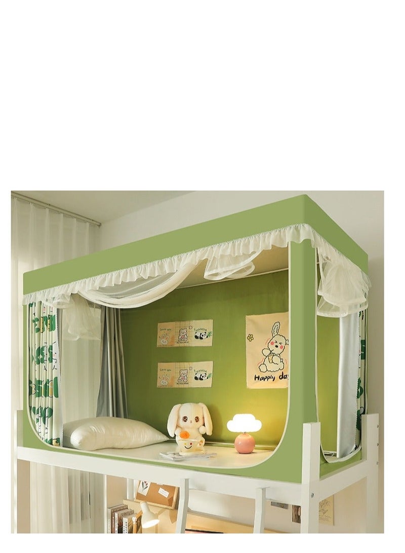 Bed Canopy Tents Curtain Blackout Curtain Single Bed Tent Curtain Student Shading Cloth Bed Canopy Mosquito Net Student Sleep Privacy Protection - Image 2