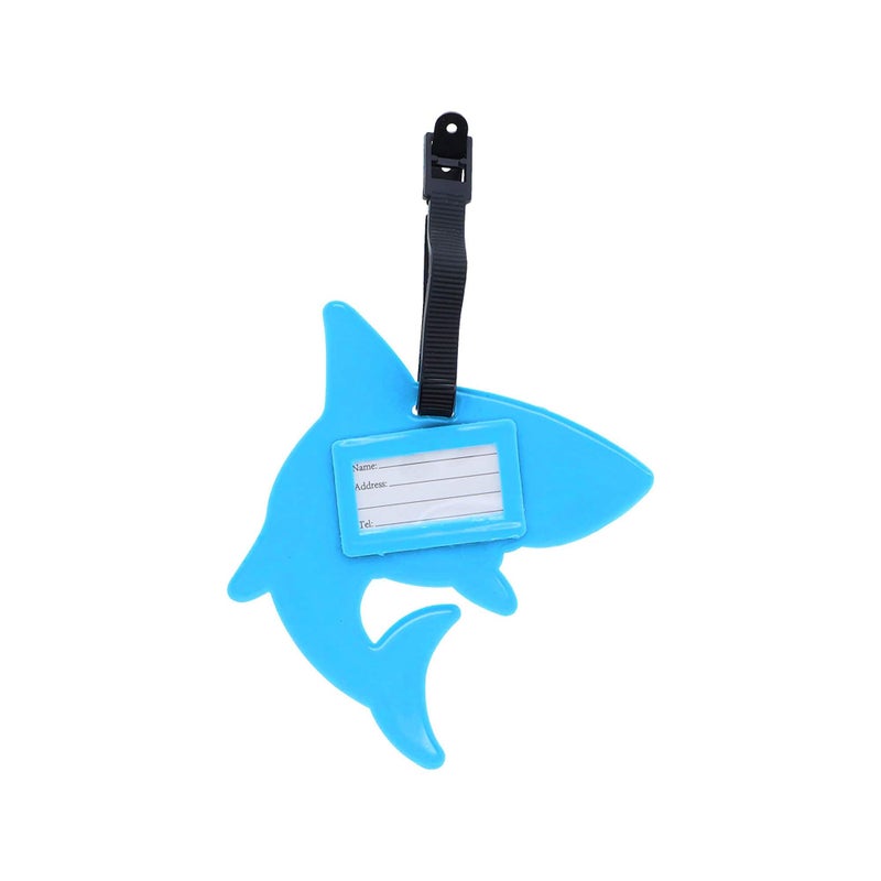 SandT Collection Animal Luggage Tags Cute Suitcase Labels (7 Pack, Shark) - Image 3