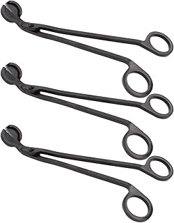 ApplianPar ApplianPar Candle Snuffer Wick Trimmer Cut Stainless Steel Black Clipper Scissor Candle Tool Pack of 3  - Image 1
