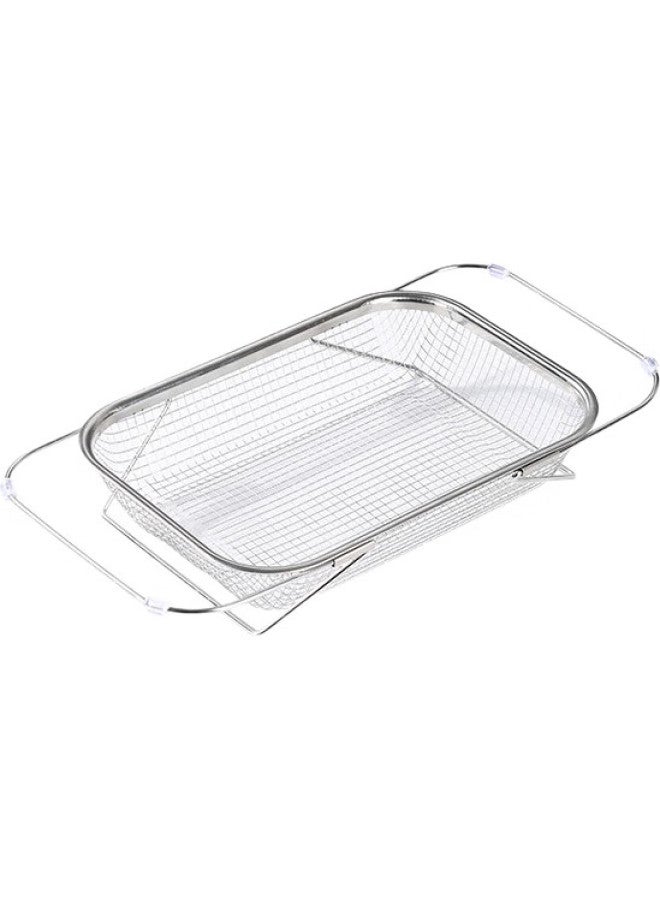 Newair Stainless Steel Draining Basket, Sink Drainer Rack, Extendable Dish Rack, Dishwashing Sink, Fruit And Vegetable Washing Basket, Storage Rack - Image 3